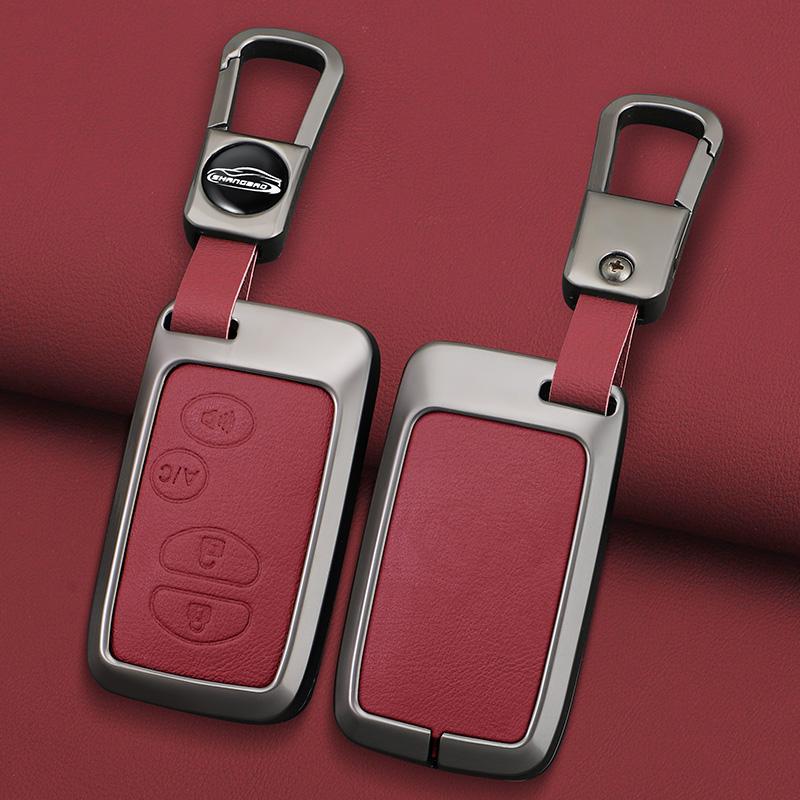 Zinc Alloy Leather Car Key Case Shell Cover for Toyota Prius 30 Alpha Aqua Land Cruiser Auris for Lexus LC 200 2012 - 2014 Parts