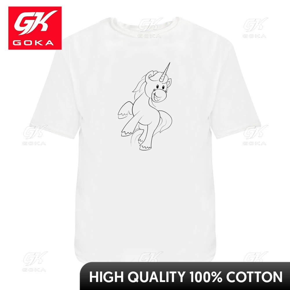 

Happy Unicorn Unisexs Womens Cotton TShirts Cute Funny Vintage Graphic T Shirts S