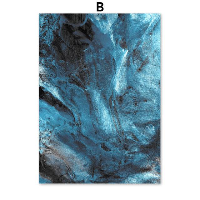 Wall Paintings Room Decor Blue Quote Wall Art Nordic Home Decoration Modern Pictures for Living Room No Frame