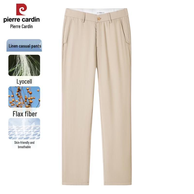Pierre Cardin Men s Tencel Lyocell Blend Business Casual Straight-Leg Pants 35