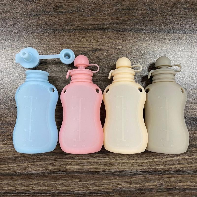 150ml Refillable Baby Food Storage Bag Silicone Milk Congee Pouch Leakproof Organiser Squeeze Storage Container