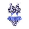 Leopard Print Butterfly Swimsuit Set for Girls