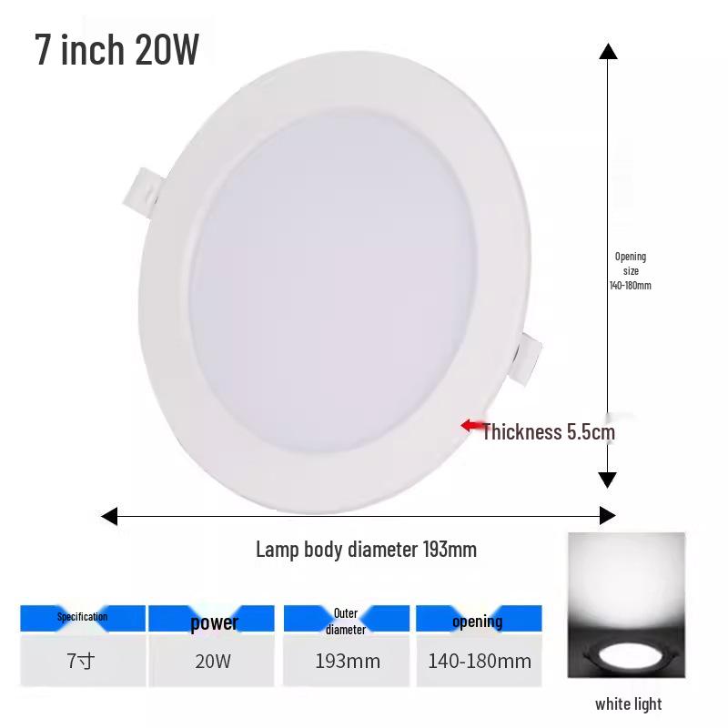 Ultra-Thin LED Downlight: 4-6 Inch Recessed Ceiling Spotlight