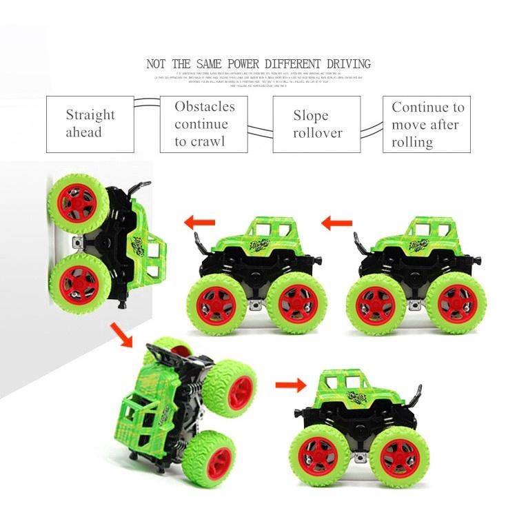 Toys Car Four-wheel Drive Off-road Vehicle Stunt Dump Cars Inertia Car Boy Toy Bigfoot Car Dinosaur Pull Back Children Toy Gift