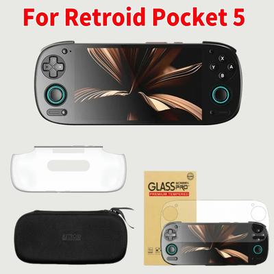 Für Retroid Pocket 5 Griff Schutz TPU Hülle Tasche Aufbewahrungstasche Für RP5 Retro Konsole Ständer Halter Anti-Rutsch Schutzhülle Hülle