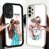 Phone Case for Samsung Galaxy A17 A16 A15 A14 A13 Mom Baby Girls Theme A56 A36 A26 A55 A35 A25 A54 A34 A24 A53 A33 A23 A07 A06