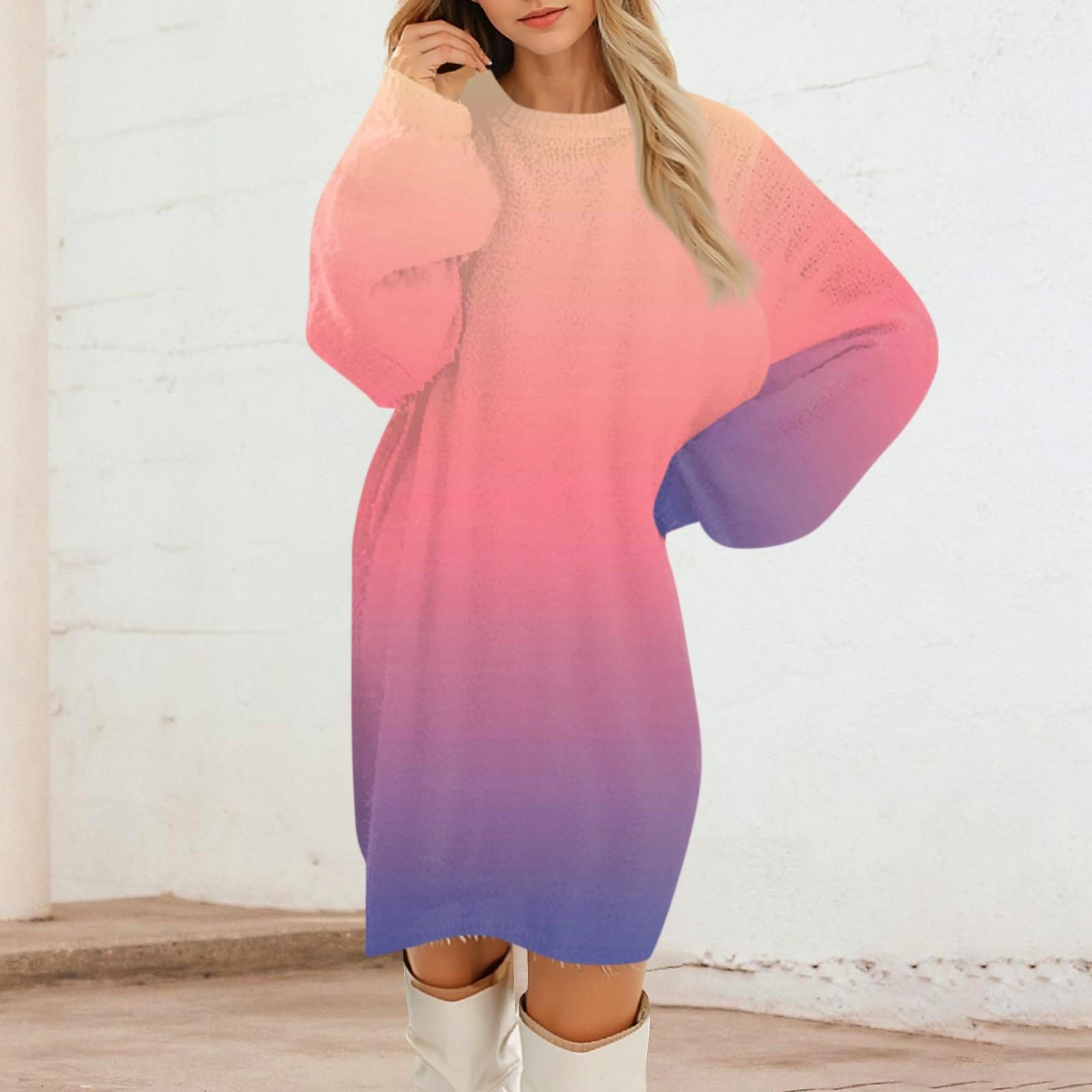 

Женские повседневные плюшевые платья с круглым вырезом и длинным рукавом XL арбуз красный