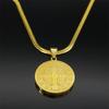 Vintage Crystal Saint Benedict Medal Necklace for Men Women Stainless Steel San Benito Party Gold Color Amulet Jewelry Gift