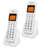 Home Phone Yellow Backlit LCD Display DECT 6.0 Cordless Home Phone with 2 Handset Full Duplex