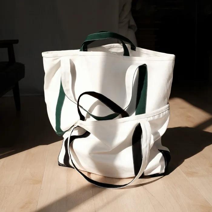 canvas big tote (green)