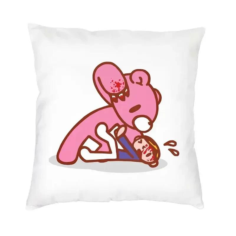 Cartoon Gloomy Bear Square Throw Pillow Cover Decoration D Two Side Printing Cushion Cover for Living Room