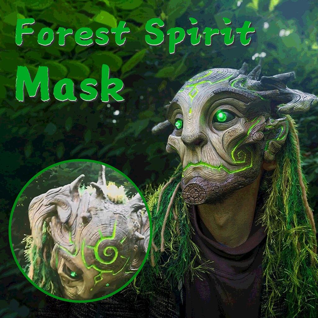 Forest Spirit Latex Mask Funny Props Horror Atmosphere Masquerade Mask