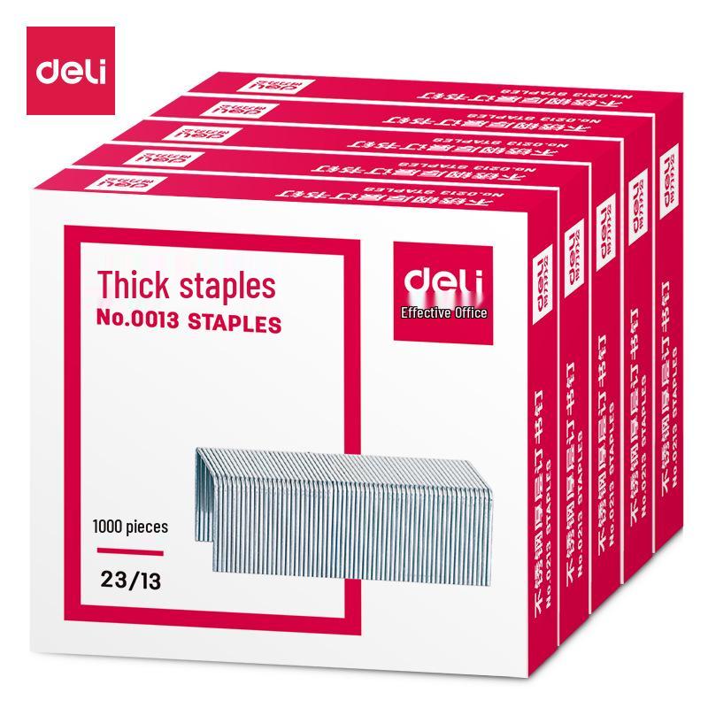 Deli Nr. 12 Capsă Universală din Oțel Inoxidabil 24/6 - Capsator de Birou Heavy-Duty