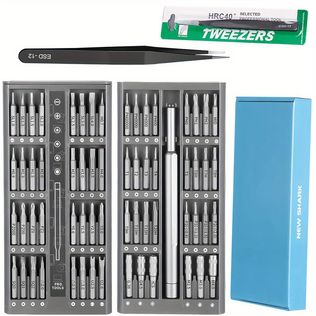 63 In 1 Precision Screwdriver Set, Repair Mat,Repair Tool Kit with Case Screwdriver Set for Electronics, Gameconsole, Watch