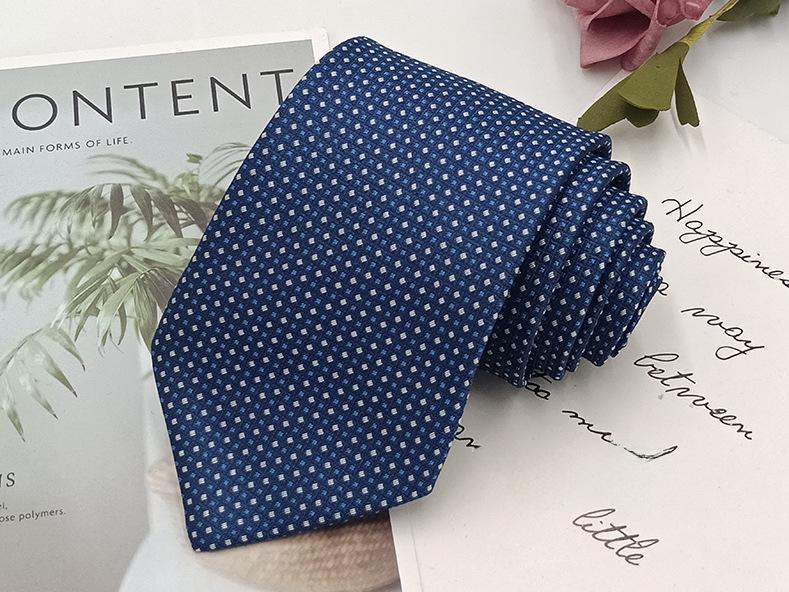 

Мужской 8 см профессиональный жаккардовый шелковый полиэстеровый полосатый деловой галстук ручной работы