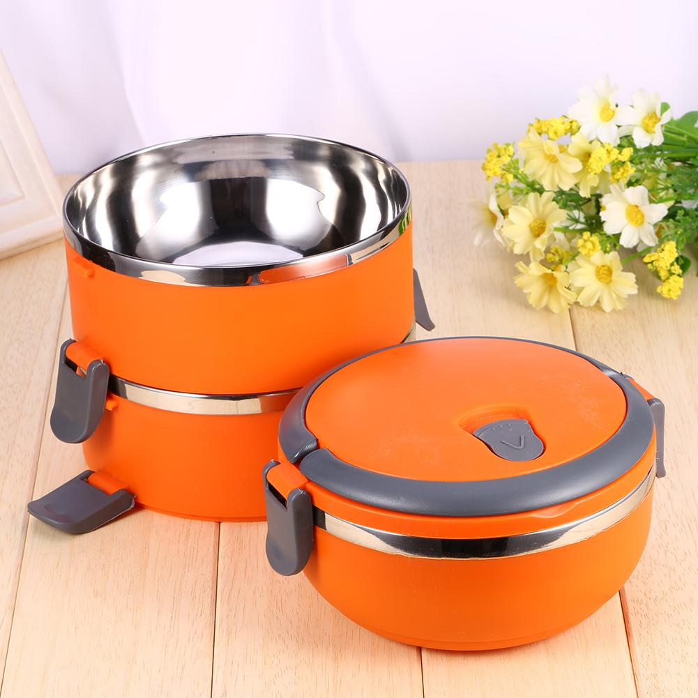 Round 1/2/3/4Layer Durable Stainless Steel Lunch Box Bento Picnic Food Container