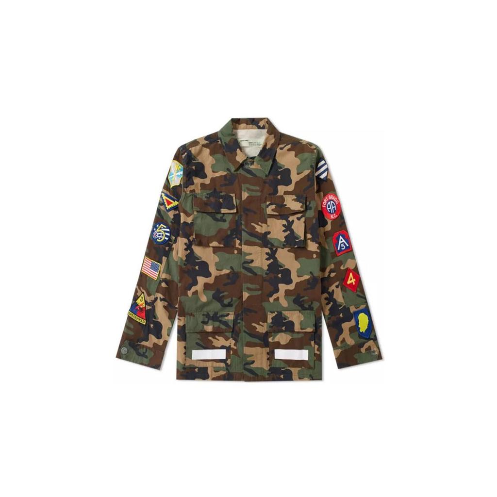 Off-White Camo Slim Fit Mid-Length Utility Jacket Men Outerwear Camouflage OMEA007F170390079901