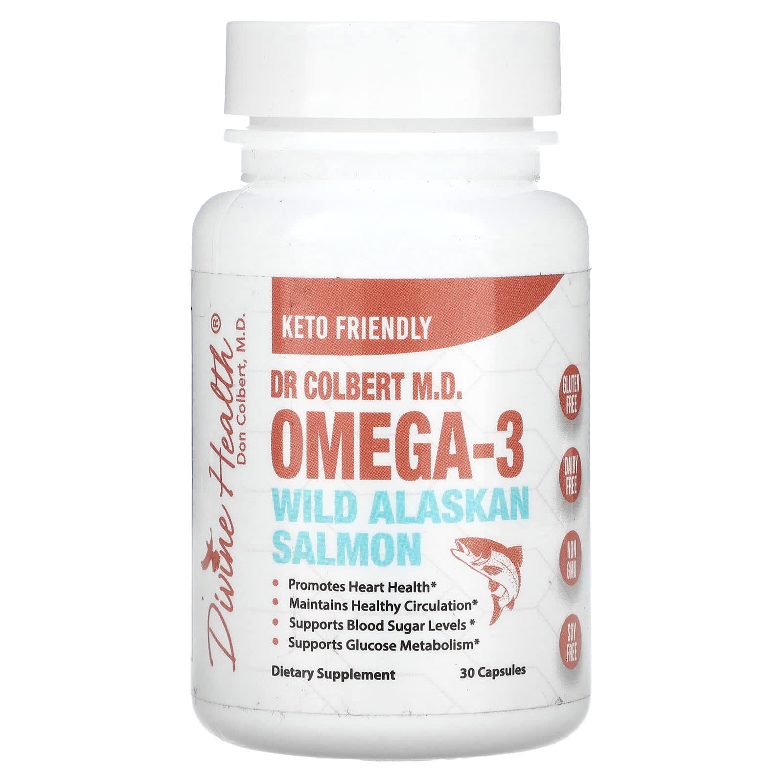 

Dr. Colbert Omega 3 Wild Alaskan Salmon, 30 Capsules