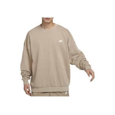 Nike Club Oversize Logo Muster Rundhals Pullover Sweatshirt Herren Sweatshirt Khaki HJ1820-247