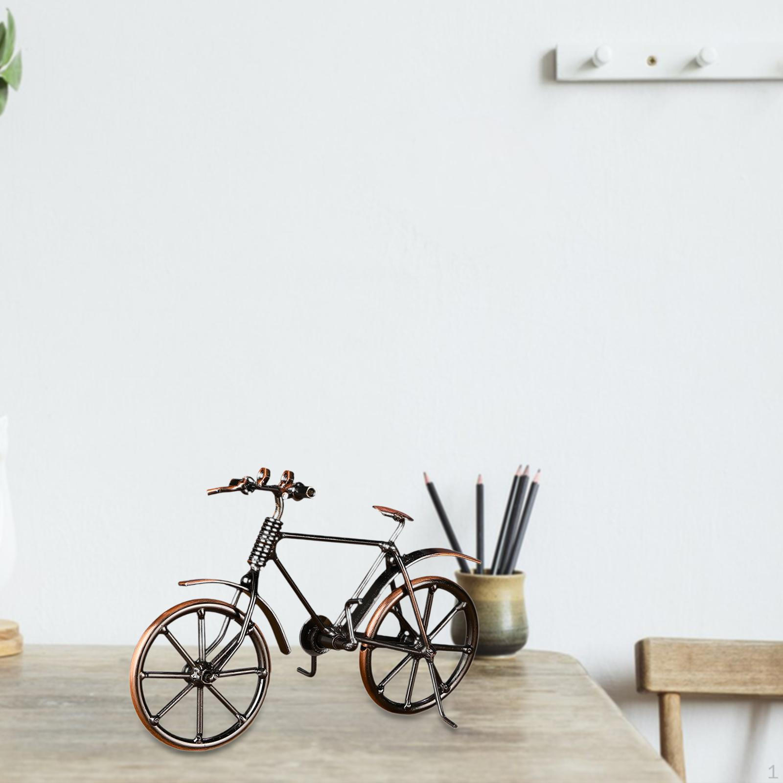 

Iron Art Model,Vintage, Ornament,Sculpture,Miniature,Metal Bike Statue,Ironwork Figurine for