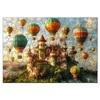 Puzzle en bois - FIGURED'ART - Château et Montgolfières - 200 pièces - 32x22 cm - Découpes laser