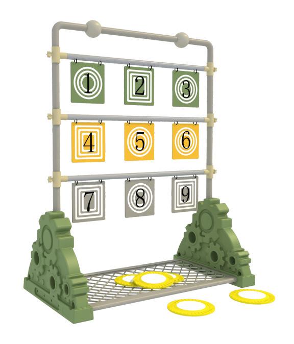 Kids' Throwing Rack Game: Sandbags & Frisbee Targets for Physical & Sensory Training