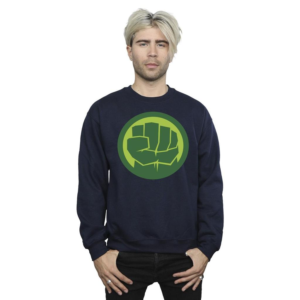 Marvel Mens Hulk Chest Logo Sweatshirt
