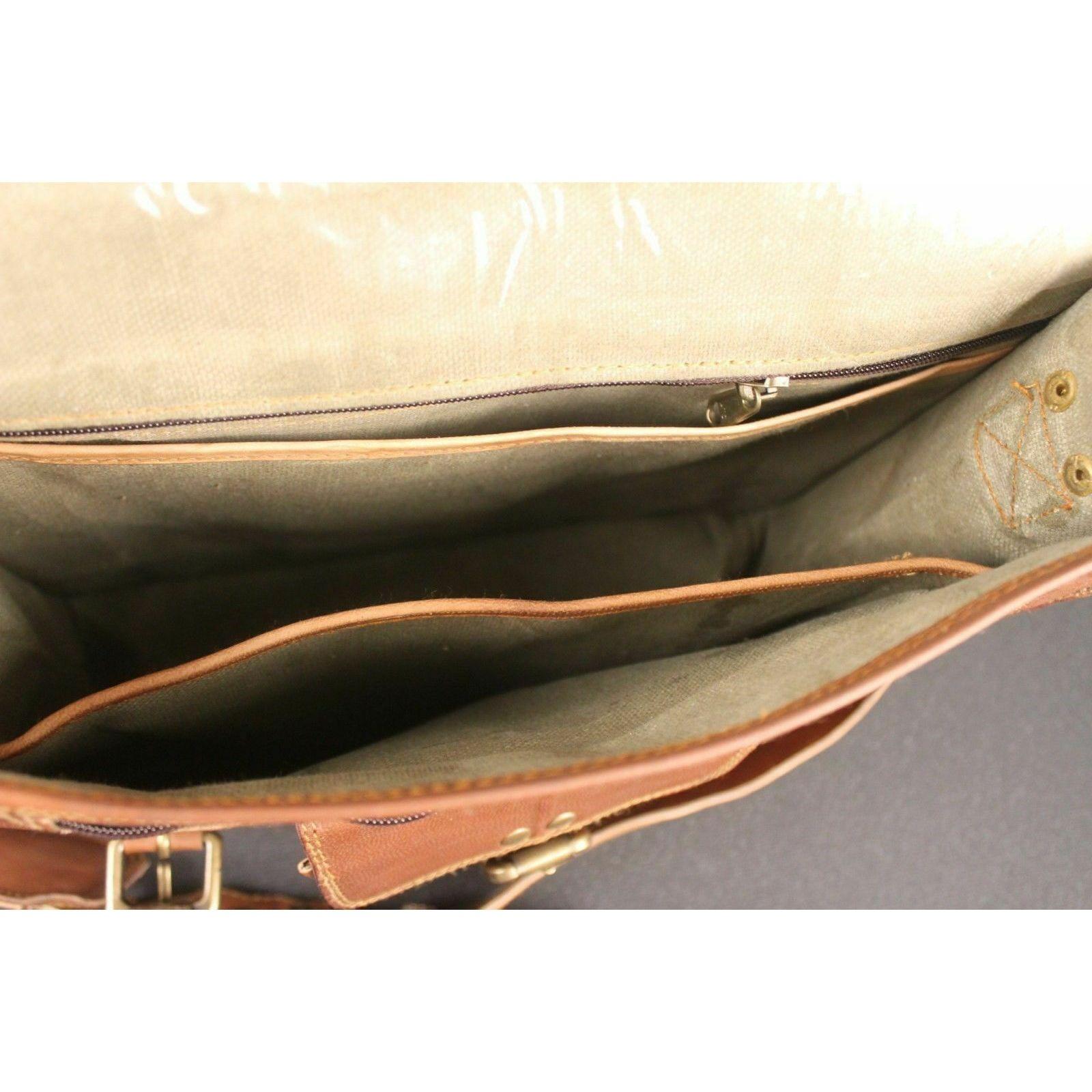 Мужская винтажная кожаная сумка-мессенджер — фото 5