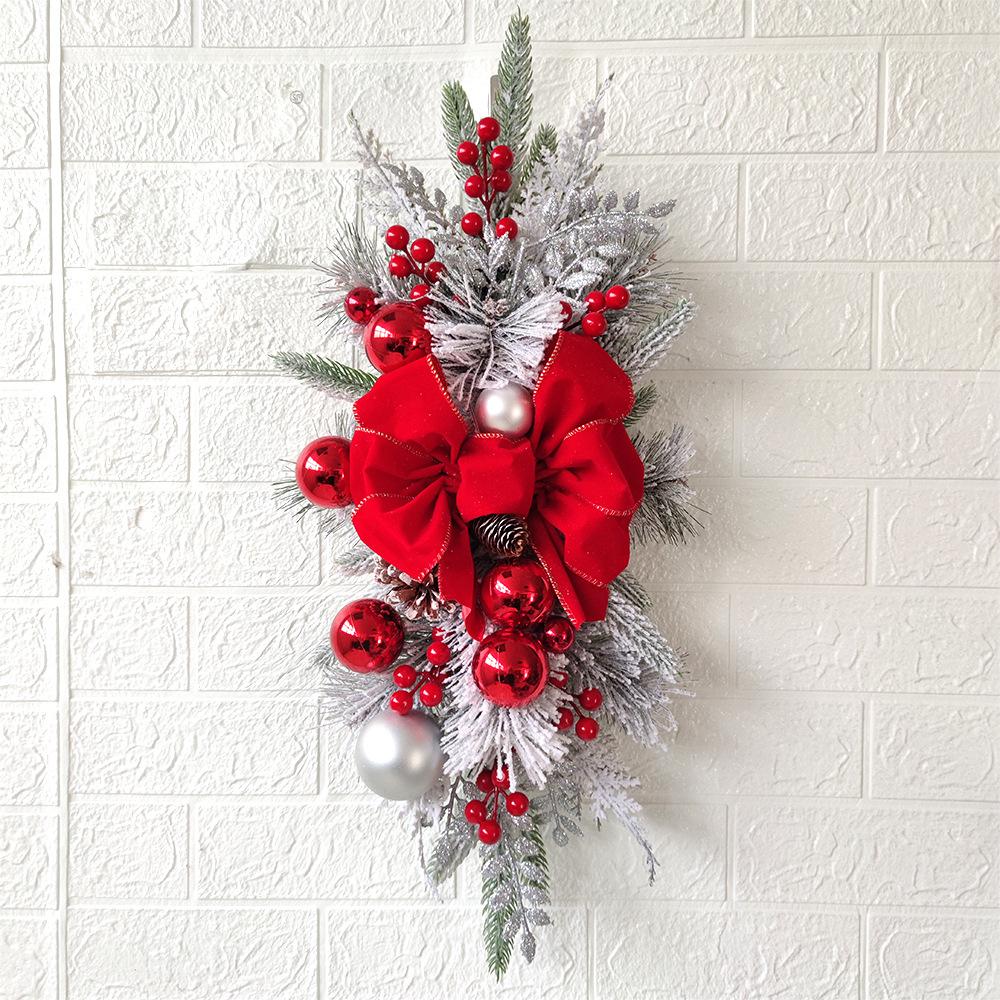 Christmas Wreath Garland Ornament For Front Door Wall Window Party Supplies Staircase Door Window Decor Christmas Decortions