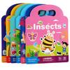 6 Styles Reusable Sticker Activity Pad,Stickers with Scene Backgrounds Educational Learning Travel Stickers Book  Birthday Gifts