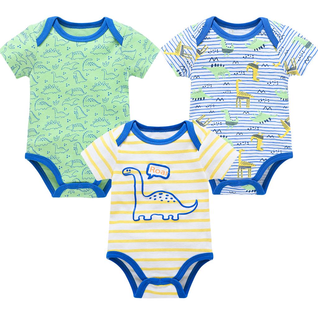 3 Items Baby Girls Clothes  Pour Nouveaux Cotton Short Sleeve Girl Bodysuit 0-12 Months Newborn Boys Clothing Toddler