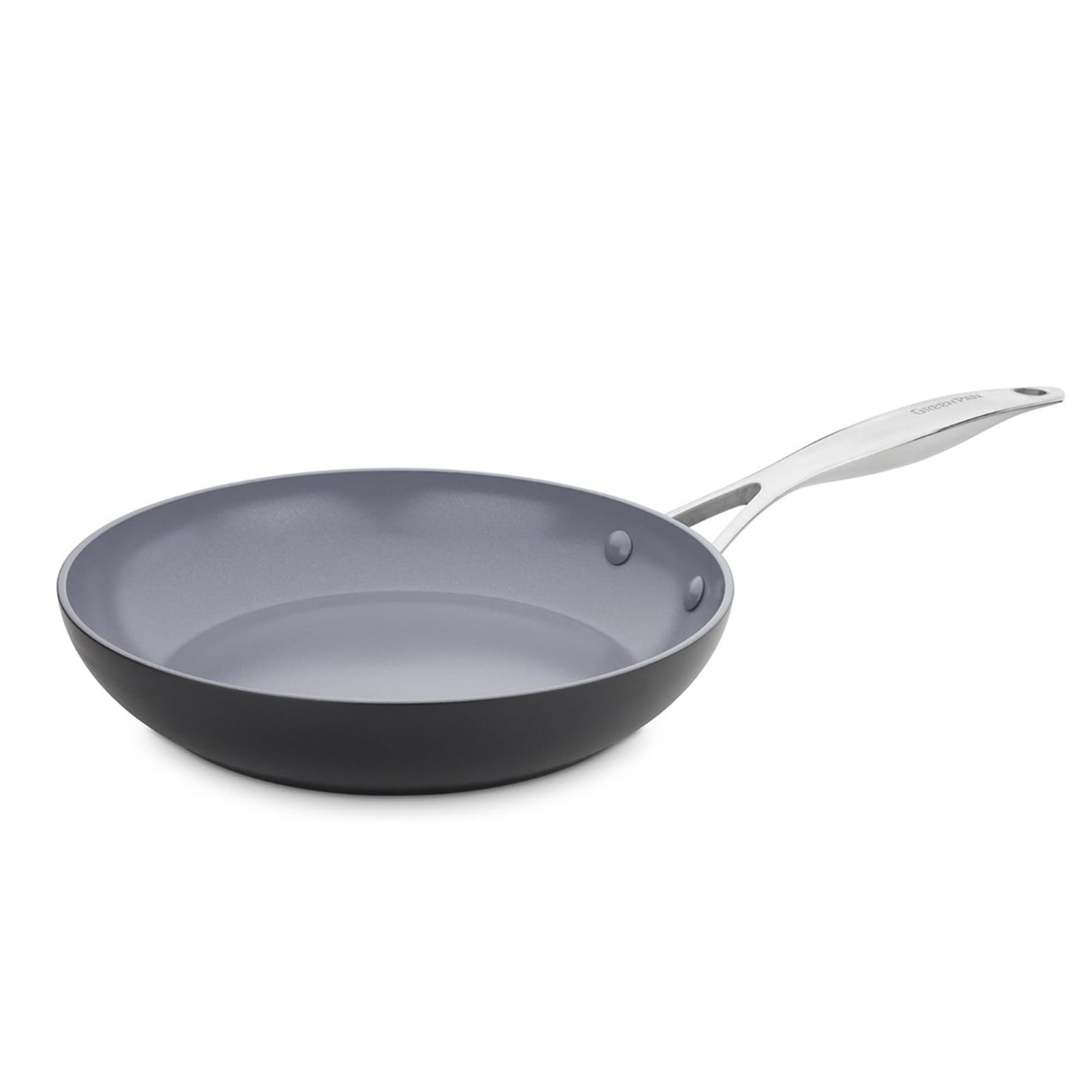 

GREENPAN Сковорода 24 см IH Газ Можно мыть в посудомоечной машине Не содержит вредных веществ ПФАС-безопасное Керамическое покрытие Легко чистить Устойчива к царапинам и ударам [Venice серый