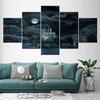 Canvas Painting Notre Dame Cathedral 5 Pieces Wall Art Painting Modular Wallpapers Poster Print for Living Room Home Decor