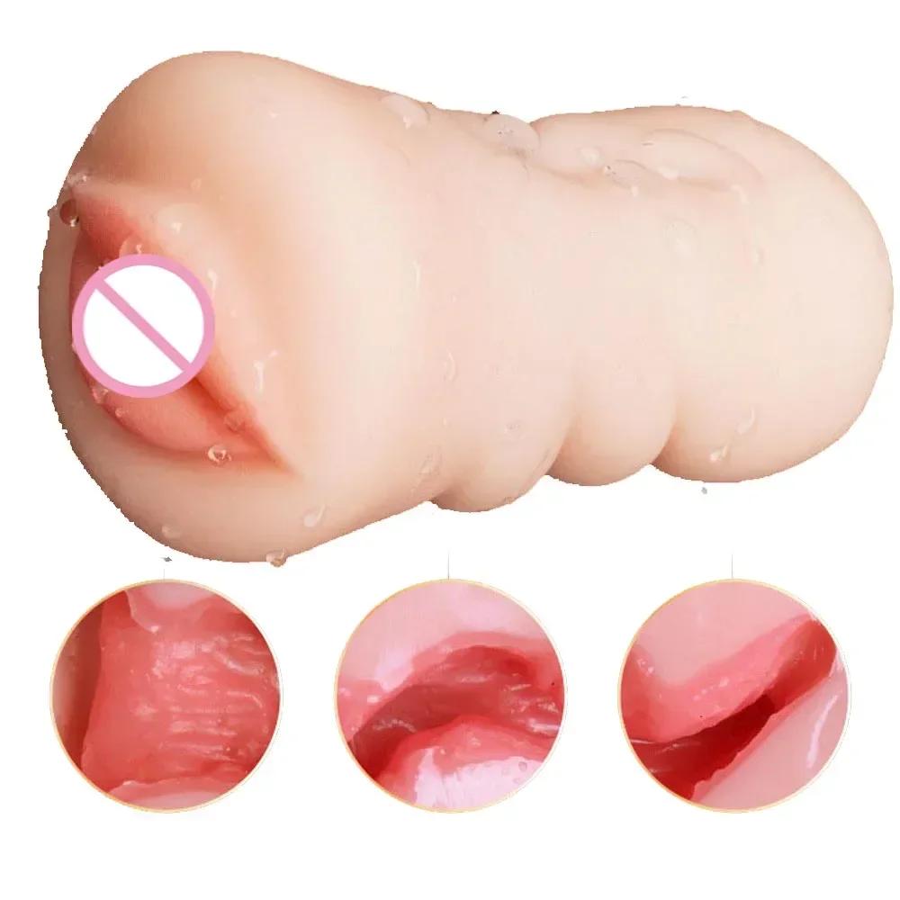 Male Masturbation Cup - Realistic 3D Lips TPE Experience, 18+ Aircraft Cup, Adult Sex Toy for Men