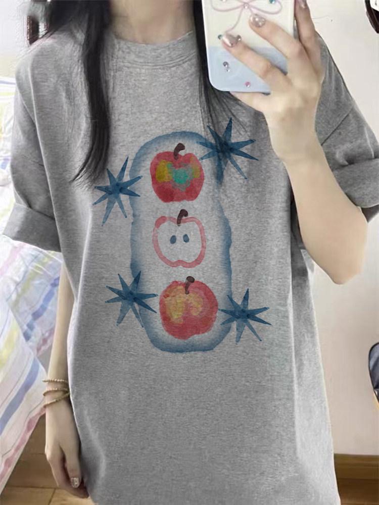 Plus Size Women's American Style Loose Half Sleeve T-shirt (2025 New Design)
