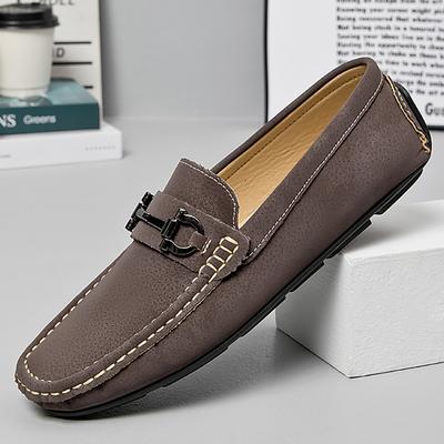 Men's Casual Leather Shoes Lightweight Loafers Moccasins Slip On Comfortable Driving Shoe
