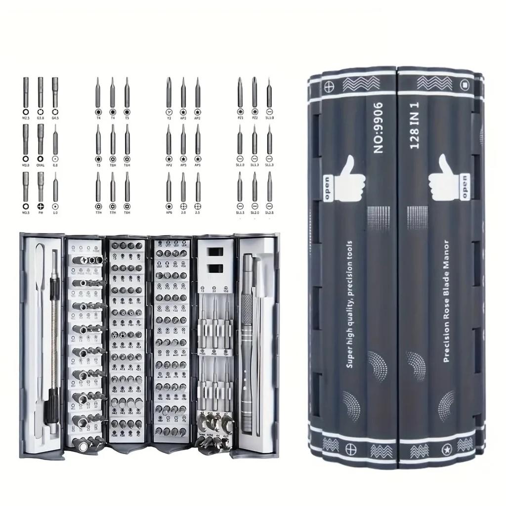 128 In 1 Precision Screwdriver Set Magnetic Phillips Torx Screw Driver Bits Portable Professional Electronic Repair Tool Set