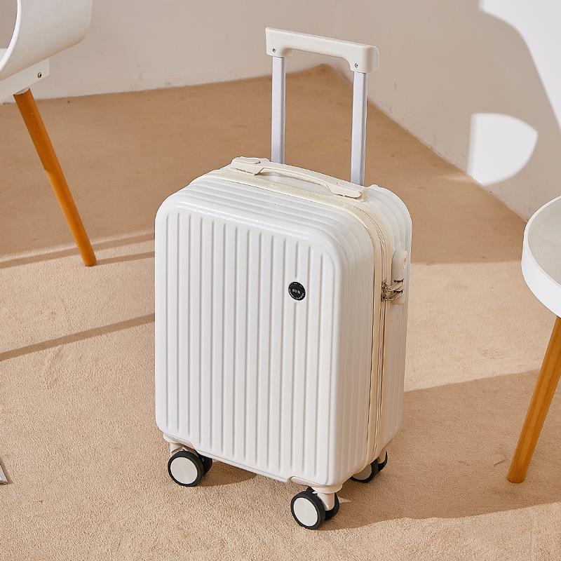 18" Unisex Carry-On Suitcase with Silent Wheels, Durable Korean Style, Thick Design, Combo Lock