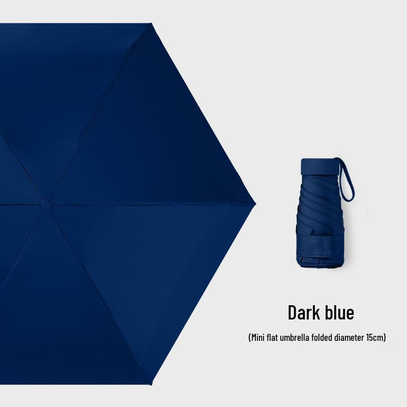 Customizable Six-Fold Vinyl Sunshade UV Protection Umbrella: Versatile Rain/ Shine Folding Gift