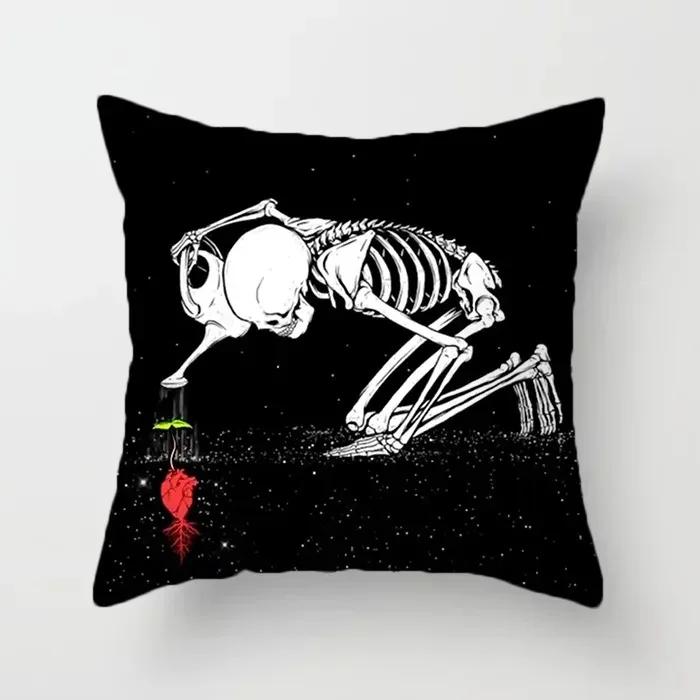 

Creative Skull Print Cushion Cover Car Seat Home Decor Sofa Bed Pillow Cover 12x12Inch