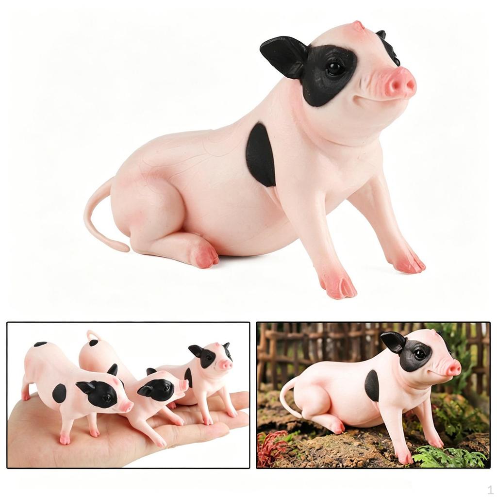 Miniature Piglet Figurine, Educational And Decorative Toy, Realistic Original, Representing A