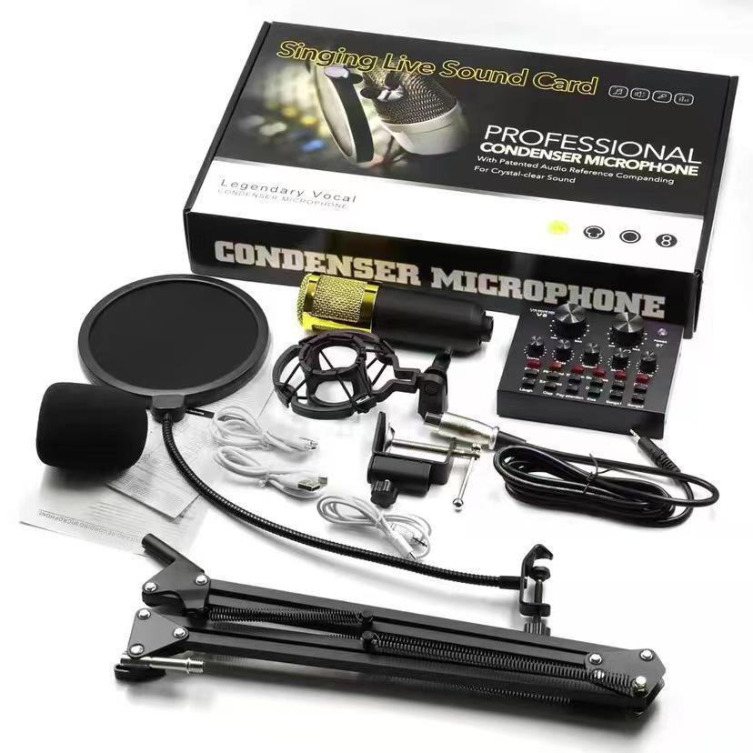 "BM800+V8S Condenser Mic & Sound Card Kit for Mobile, Recording & Live Broadcasts"