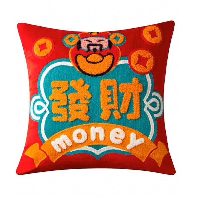 Embroidery Velvet Cushion Cover Luxury European Pillow Cover Gold PillowCase Geometry Home Decorative Sofa Throw Pillow