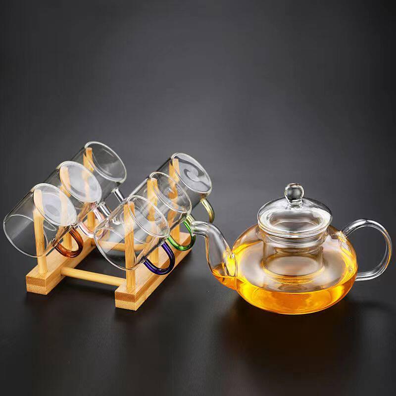 Zisiz 6-Piece Heat-resistant Chinese Style Glass Tea Cup Set