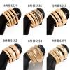 Fashion Metal Scenery Surface Bracelet Set Female, Personality Exaggerated Thread Wide Bracelet Bracelet