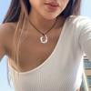 Pendant Chokers Chain Necklace Irregular Shaped Pendant Necklace Alloy Material Party Jewelry for Girls Women Gifts