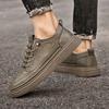 Classic Men's Antiskid Vulcanize Shoes Male Comfortable Sneakers Genuine Leather Men Casual Shoes High Quality Fashion Flats Men