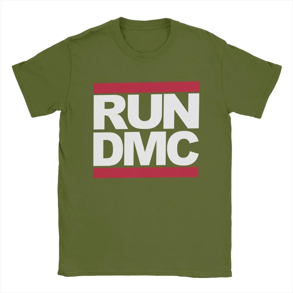 Run DMC Logo T-Shirts for Awesome Cotton Tee Shirt Round Neck Short Sleeve T Shirt Birthday Present Tops