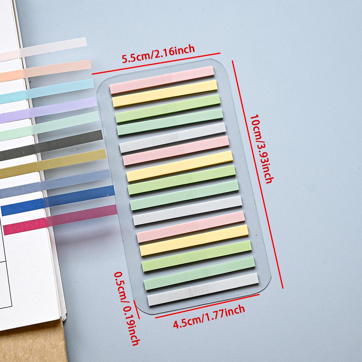 

300Pcs Colorful Translucent PET Index Stickers Highlight Markers Student Stationery Sticky Notes for Subjects Bookmarks