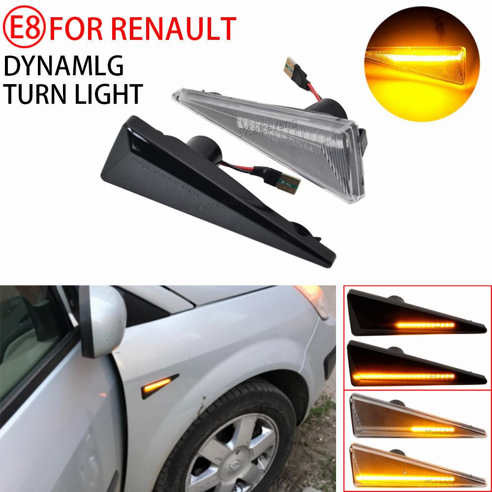 2pieces Led Dynamic Side Marker Turn Signal Light for Renault Megane MK2 CC Espace MK4 Scenic MK2 Wind Avantime Thalia 2